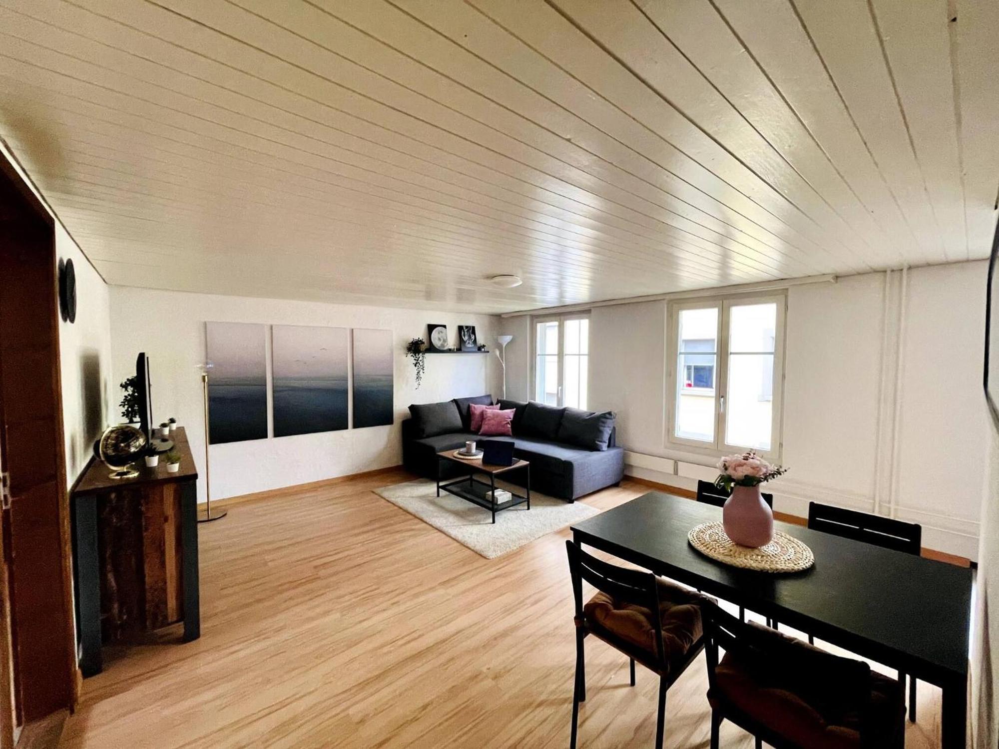 Newly Furnished Beautiful Old Building Apartment In The Center With Apple Tv Sankt Gallen Eksteriør billede